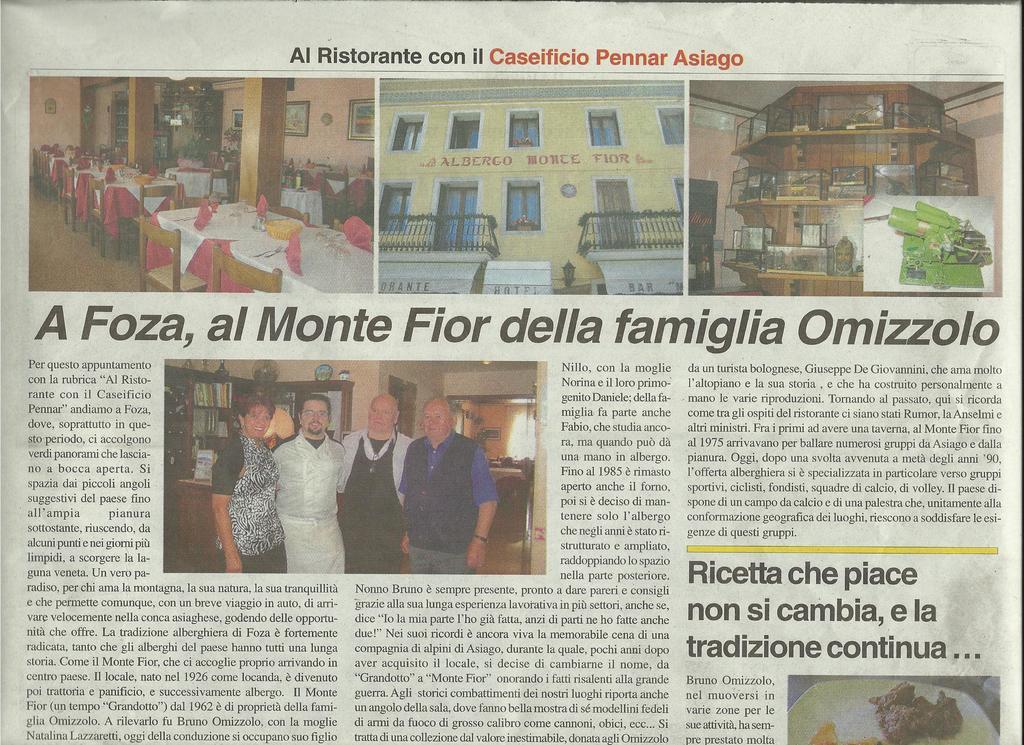 Hotel Monte Fior Foza Kültér fotó